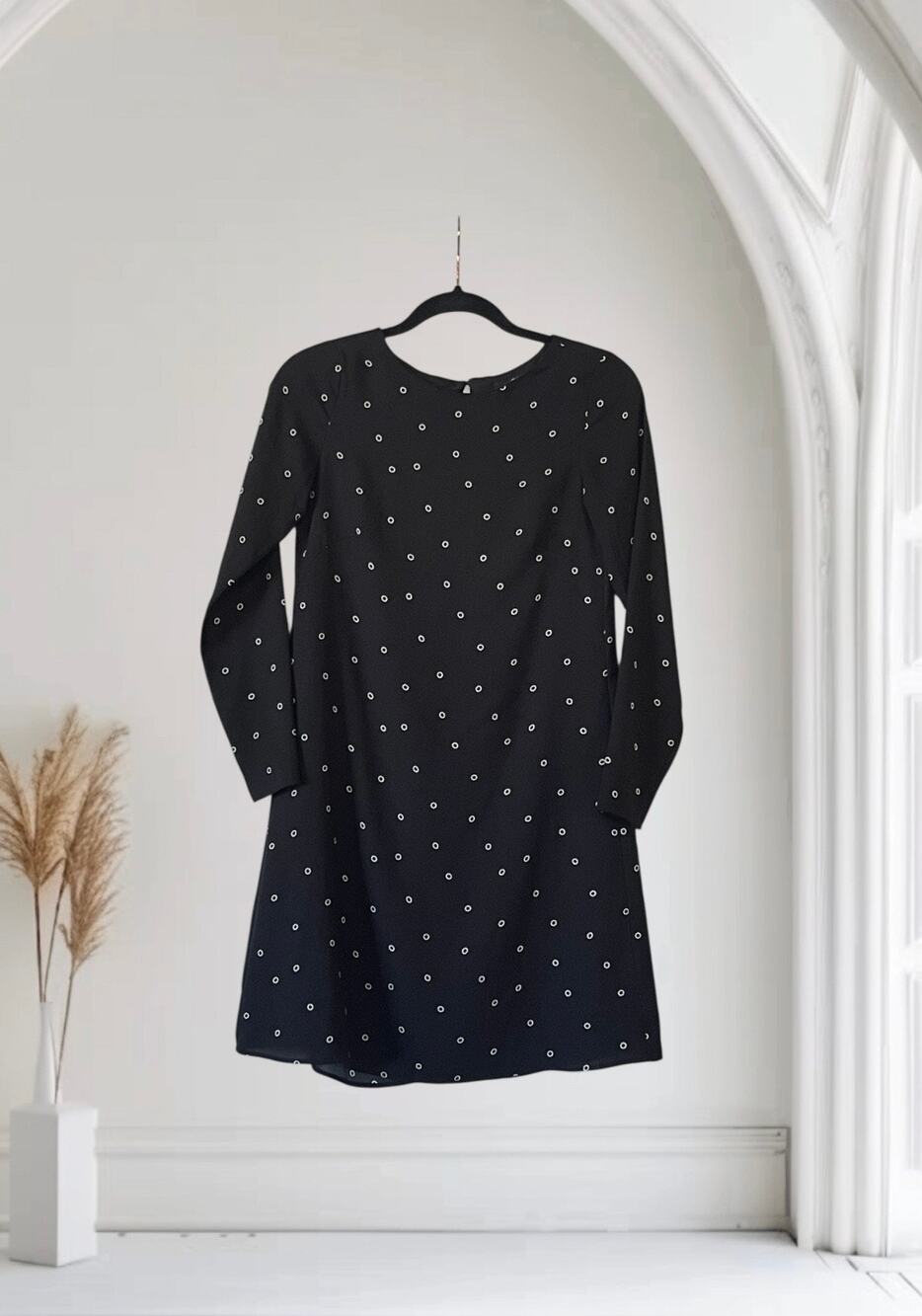 H&M Black Long Sleeve Casual Dress Size 2